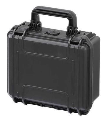 Plastový kufr, 258 x 243 x H 117,5 mm, IP 67, barva černá