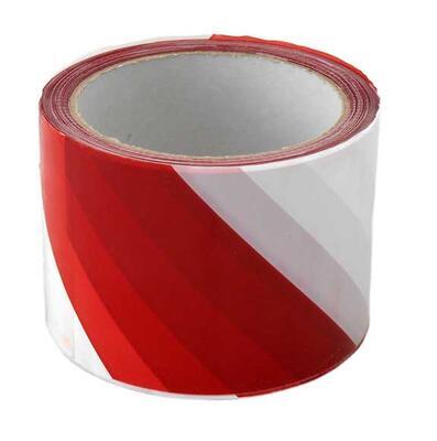 Výstražná páska 70 mm/100 m - červeno/bílá