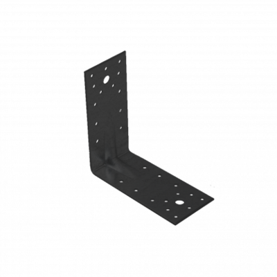 Úhelník s prolisem, černý 140 x 140 x 65 x 2,5 mm, KP5
