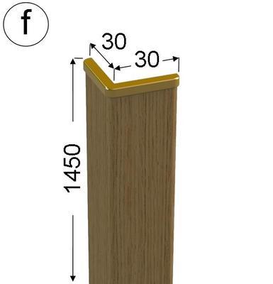 ochranný roh, dřevěný podklad potažený fólií s dubovým dekorem, 3030 délka 145 cm