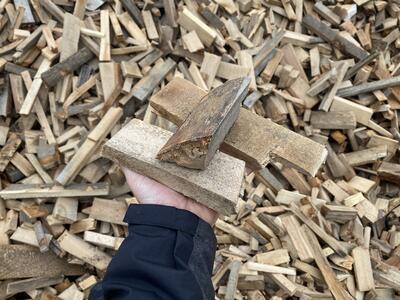 Bigbag sušeného tvrdého palivového dřeva (odřezky z výroby) špalíkované 1,75prm - 3